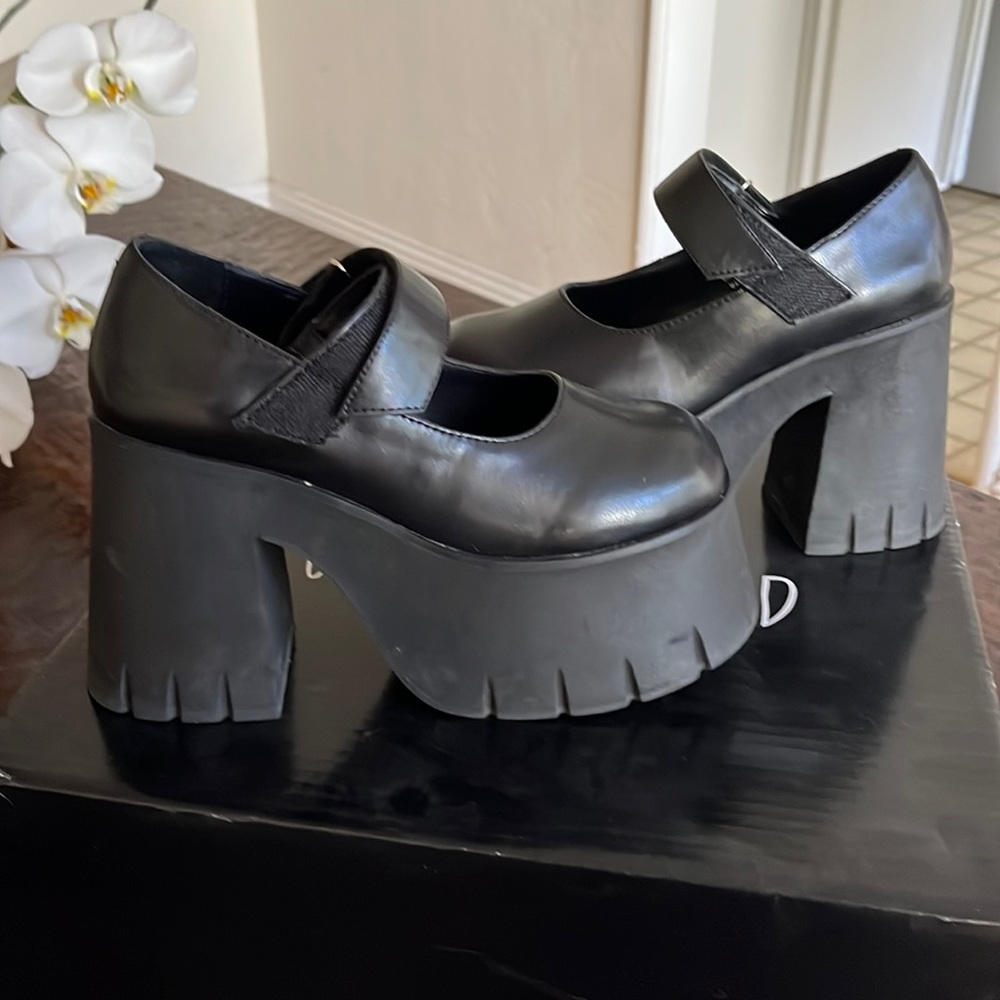 Black Mary Jane Platforms
